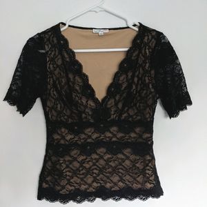 Black lace blouse